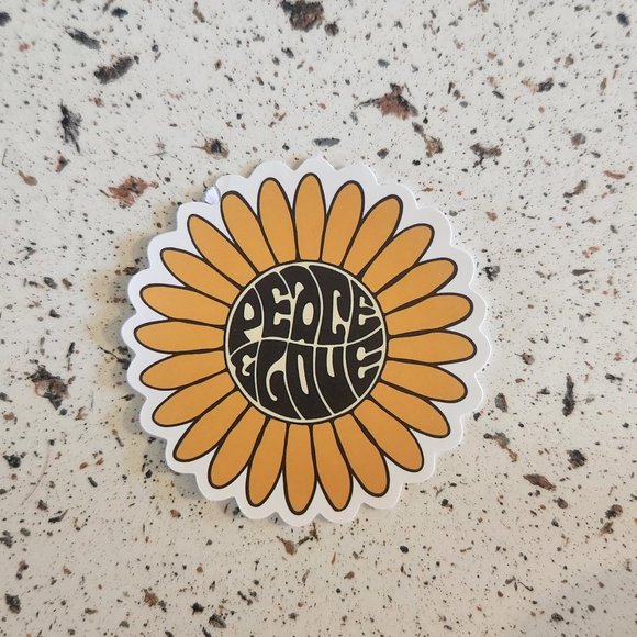 Other - 10/$10 NEW Peace Love Floral Retro Hippie Boho Sticker